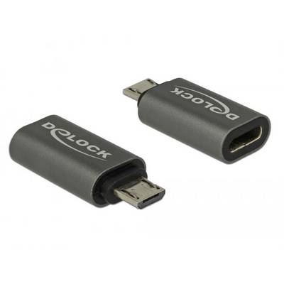 Deux adaptateurs noirs de DeLOCK avec fiche micro-USB et port HDMI. Appropriés pour connecter un appareil micro-USB à un port HDMI.