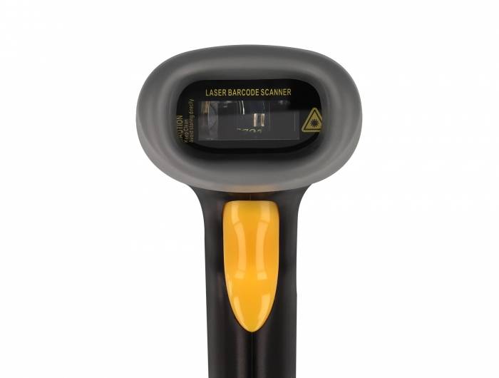 Delock 90584 Lecteur de code-barres 1D 1D laser noir scanner à main avec pied-3