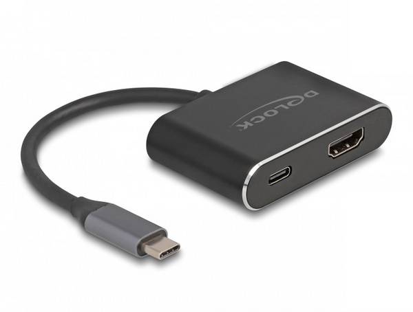 Delock USB 2.0 Adaptateur [1x USB-C® mâle - 1x HDMI femelle, USB-C® femelle (Power Delivery)] 64199 0 m