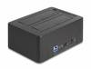 Delock 64183 SATA 6 Gb/s, SD, prise femelle DC 3,5 mm, USB-B, USB-A Station d'accueil pour disque dur avec lecteur de carte