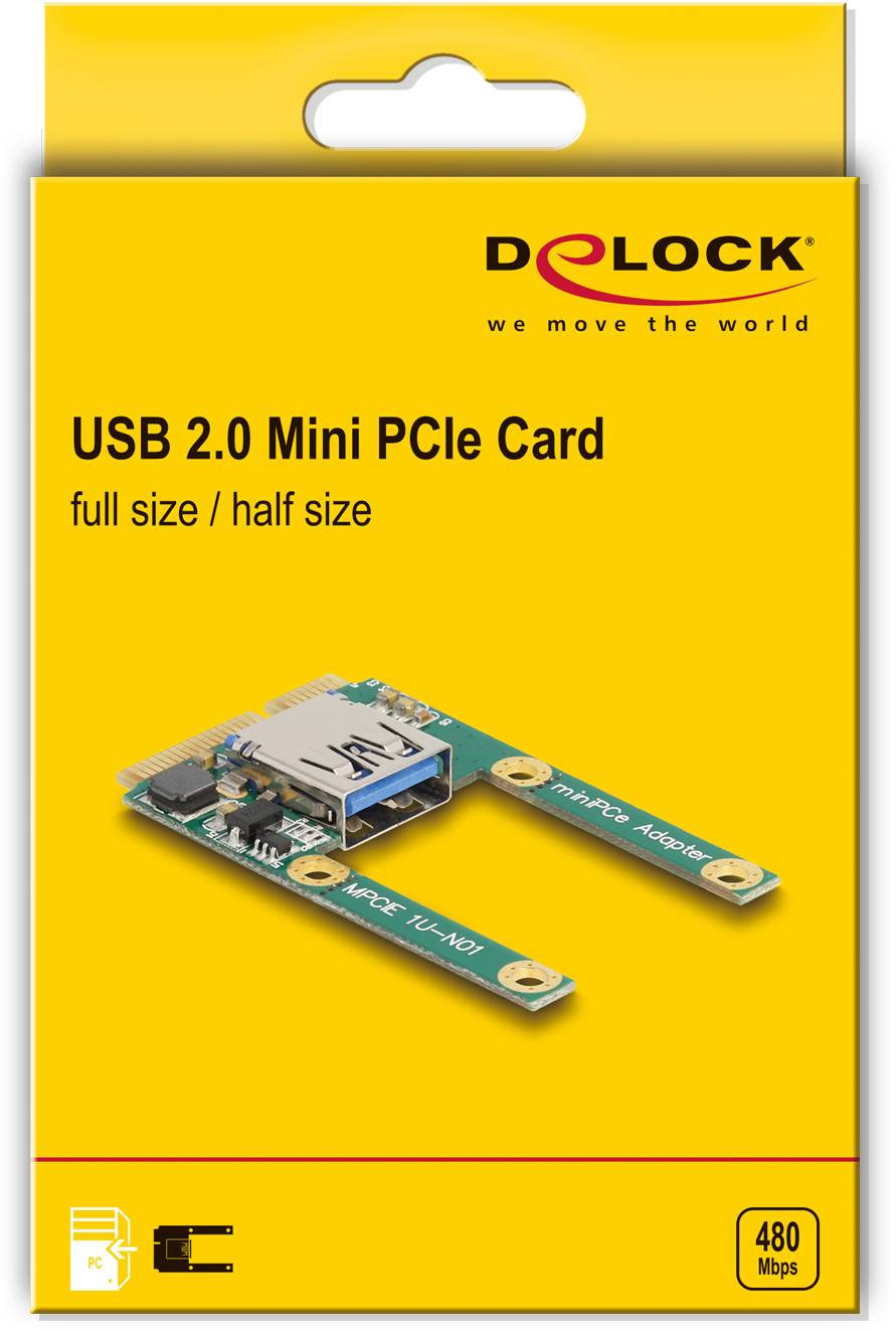 Delock 80039 Carte PCI-Express USB 2.0 Mini-PCI-Express-5
