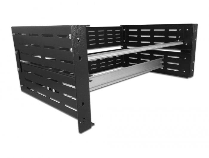 Delock 42632 19 pouces Système coulissant pour armoire électrique 4 UH noir-1