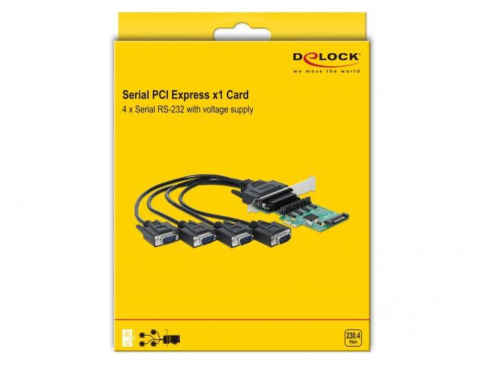 Delock 89938 Carte PCI-Express RS232 PCIe-4