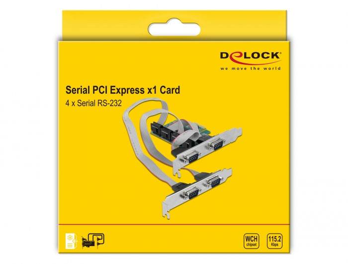 Delock 90410 Carte PCI-Express RS232 PCIe-4
