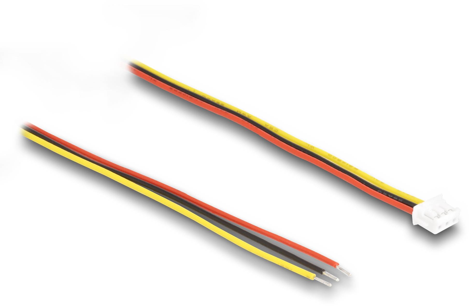 Delock série Câble de raccordement [1x fiche mâle - 1x extrémité(s) ouverte(s)] 0.1 m noir, rouge, jaune-2