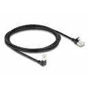Delock 80306 RJ45 Câble réseau, câble patch CAT 6a S/FTP 2.00 m noir câble de sortie coudé 1 pc(s)
