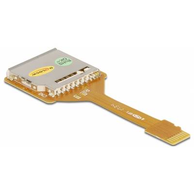 Un adaptateur pour cartes MicroSD qui s'adapte dans un emplacement ZIF ou LIF. Contient les étiquettes 'LOCK', 'C/NO', et 'R/L'.