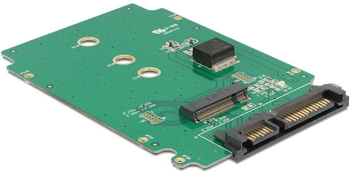 Delock série Adaptateur [1x SATA - 1x Femelle M.2 clé B] vert-1