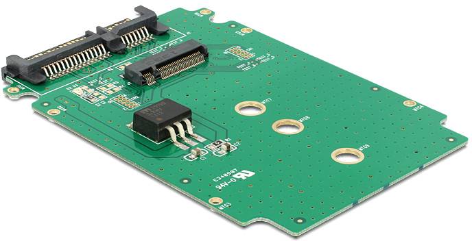 Delock série Adaptateur [1x SATA - 1x Femelle M.2 clé B] vert-2