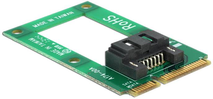 Delock série Adaptateur [1x mSATA mâle - 1x SATA mâle 7 pôles] multicolore-0