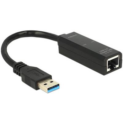 Adaptateur USB vers LAN avec connecteur USB 3.0 et port Ethernet pour la connexion réseau filaire d'un appareil.