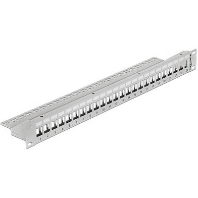 Delock 43302 Panneau de brassage 483 mm (19") 1 UH gris non équipé-0