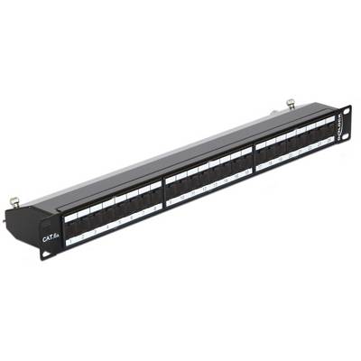 Delock 43320 Panneau de brassage 483 mm (19") CAT 6a 1 UH noir équipé-0