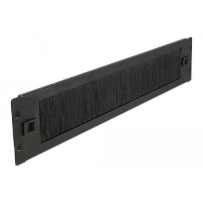 Delock 66346 19 pouces Brosse passe-câbles 2 UH noir-0