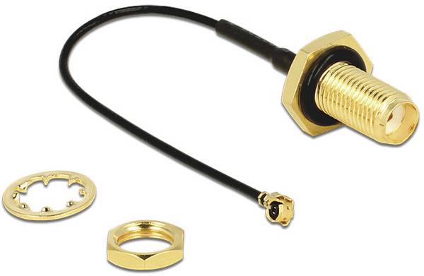 Câble de raccordement Delock antenne WiFi [1x SMA femelle - 1x IPEX mâle] 1 m multicolore