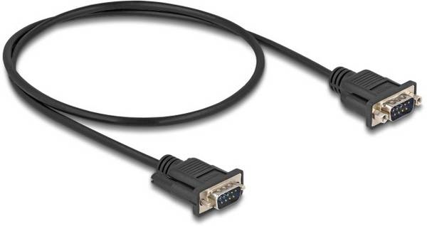 Delock série Câble de raccordement [1x SUB-D mâle 9 pôles - 1x SUB-D mâle 9 pôles] 0.5 m noir