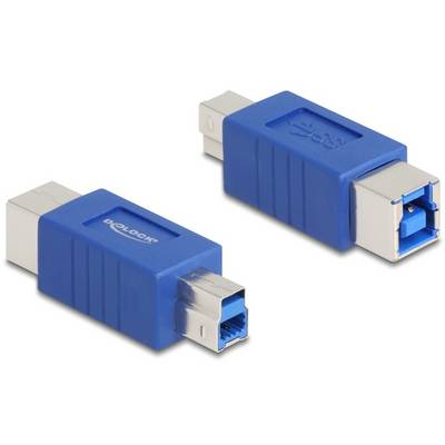 Deux adaptateurs USB bleus au design rectangulaire, convertissant des ports USB-A en ports USB-B.