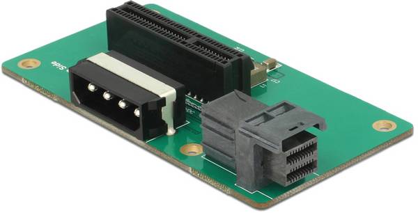 Delock série Adaptateur [1x Mini SAS femelle (SFF-8643) - 1x PCIe 3.0 x4]  noir, vert