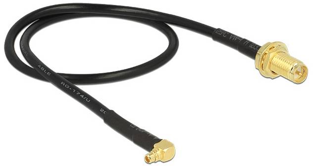 Câble de raccordement Delock antenne WiFi [1x prise RPSMA - 1x MMCX mâle] 0.32 m noir-2