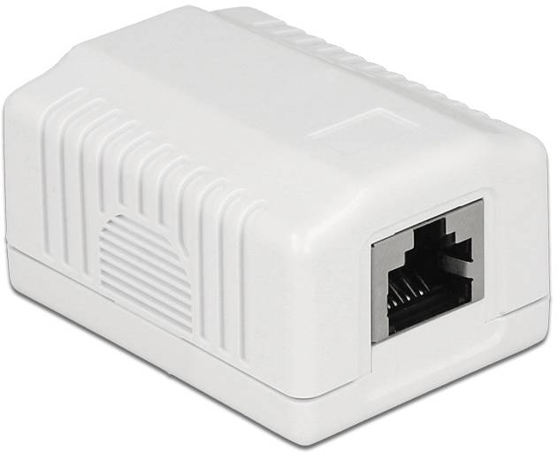 Delock 86196 Network outlet Surface-mount CAT 6A White for network...
