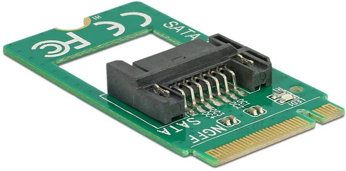 Delock série Adaptateur [1x M.2 - 1x SATA] 0 mm vert-1