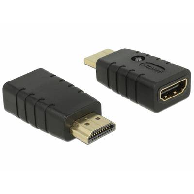 Un adaptateur HDMI avec une connexion HDMI d'un côté et un port HDMI de l'autre.