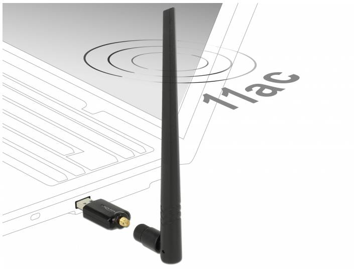 Delock 12535 12535 Antenne WiFi 5 dBi 2.4 GHz-2