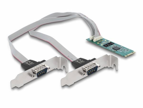 Delock 95270  Carte enfichable sérielle/parallèle RS232 PCIe