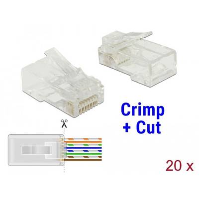 Delock RJ45 réseau informatique Adaptateur Câble transparent-0