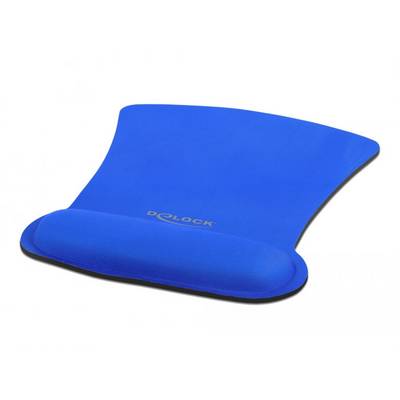 Delock 12699 Tapis de souris avec repose-poignet bleu-0