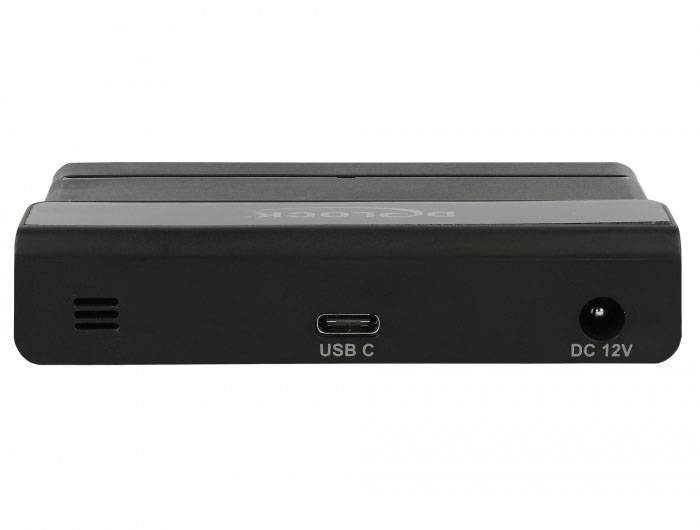 Delock 64053 Hub USB 4 ports USB-A USB 3.1 Gen2 10 GBit/s avec fiche mâle USB-C noir 64053-3