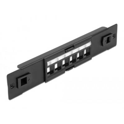 Delock 66819 Panneau de brassage 254 mm (10") 1 UH noir non équipé-0