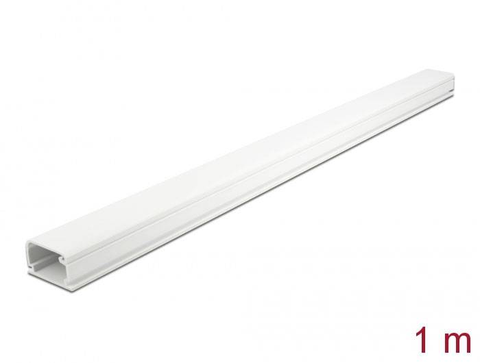 Delock Passe-câbles PVC blanc (L x l x H) 1 m x 35 mm x 20 mm 1 pc(s) 20722-2