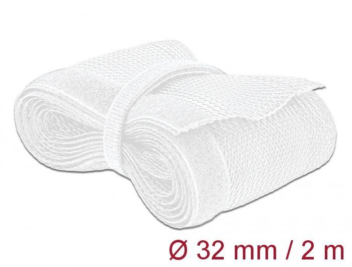 Delock 20703 20703 Gaine tressée blanc polyester 2 m 20 mm (max) 1 pc(s)