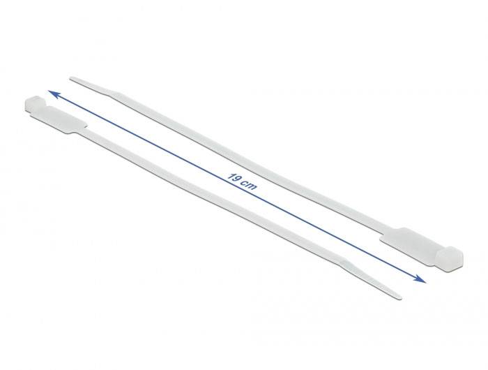 Delock 18956 Serre-câble 190 mm 4.8 mm blanc avec champ de marquage 10 pc(s)-2
