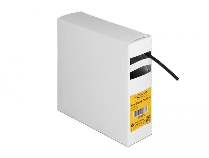 Delock 19963 Gaine thermorétractable noir 3 mm Taux de retreint:3:1 1 pc(s)-1