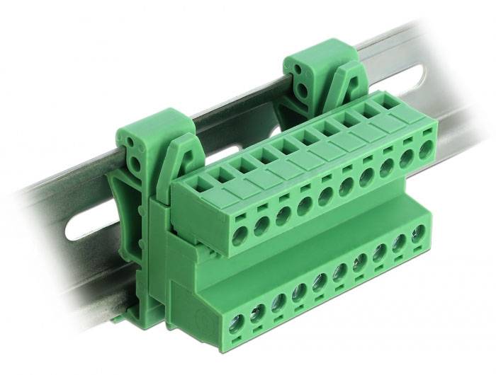 Delock réseau informatique Adaptateur Câble [1x barrette femelle 10 pôles - 1x borne à vis] vert-0