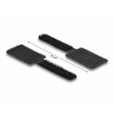Delock Brides de fixation pour câbles polyester noir flexible (L x l) 90 mm x 24 mm 10 pc(s) 19582-2