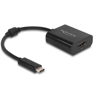 Un adaptateur noir de USB-C à HDMI, adapté pour une résolution 8K, affichant un nom de marque sur le boîtier.