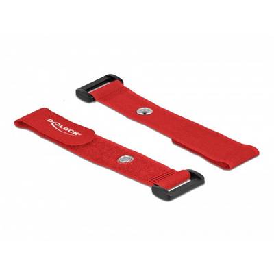 Delock Collier de serrage auto-agrippant pour grouper partie velours et partie agrippante (Ø x L) 7 mm x 190 mm rouge 5 -0