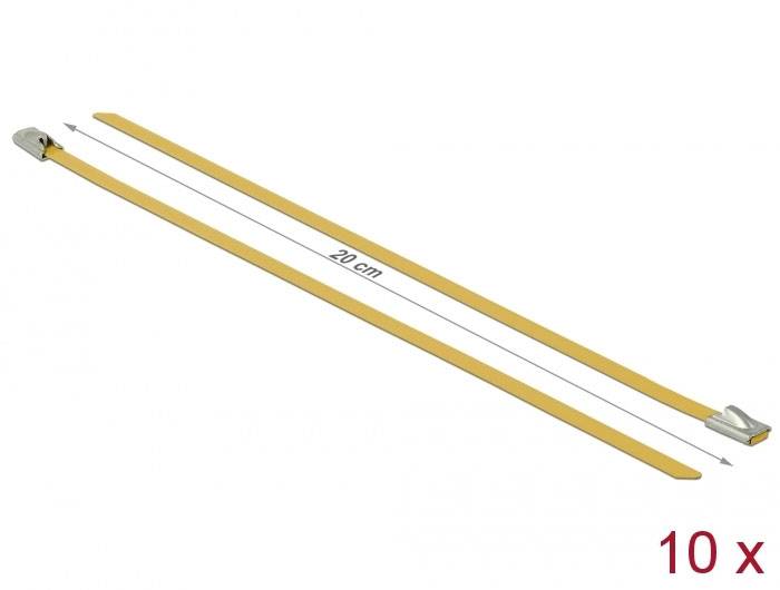 Delock 18785 Serre-câble en acier inoxydable jaune avec fermeture à billes 10 pc(s)-2