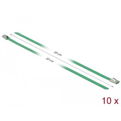 Delock 18802 Serre-câble en acier inoxydable vert avec fermeture à billes, haute résistance à la traction, stabilisé à l-2