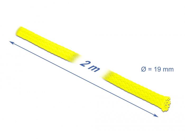 Delock 20745 20745 Gaine tressée jaune polyester 2 m 14 à 30 mm 1 pc(s)-2