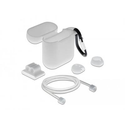 Delock 18351 Housse de protection pour étui de charge Adapté pour (casques):Ecouteurs intra-auriculaires blanc-0