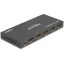 Delock 18604 Switch HDMI boîtier métallique, compatible avec l'ultra HD, avec télécommande