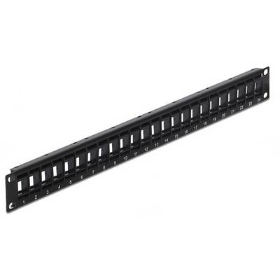 Delock 43340 Panneau de brassage 483 mm (19") 1 UH noir non équipé-0