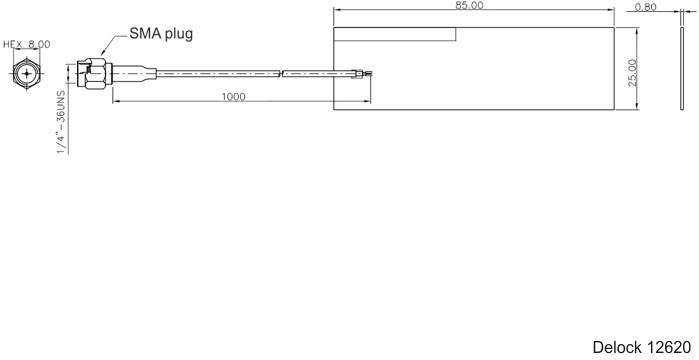 Delock 12620 12620 Antenne LPWAN 2 dBi-3
