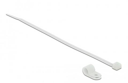 Delock Kabelbinder Support de câble vissable 18863 Plage de Ø du faisceau 6.4 mm (max)  sans halogène blanc 1 pc(s)