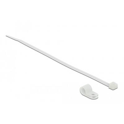 Delock Kabelbinder Support de câble vissable 18863 Plage de Ø du faisceau 6.4 mm (max) sans halogène blanc 1 pc(s)-0