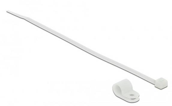 Delock Kabelbinder Support de câble vissable 18867 Plage de Ø du faisceau 9.5 mm (max)   blanc 1 pc(s)